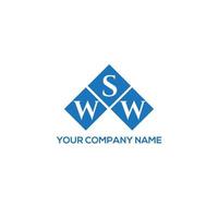 wsw lettera logo design su sfondo bianco. wsw creative iniziali lettera logo concept. wsw lettera design. vettore