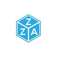 zza lettera logo design su sfondo nero. zza creative iniziali lettera logo concept. disegno della lettera zza. vettore