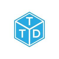 ttd lettera logo design su sfondo nero. ttd creative iniziali lettera logo concept. disegno della lettera ttd. vettore