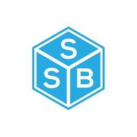 ssb lettera logo design su sfondo nero. ssb creativo iniziali lettera logo concept. disegno della lettera ssb. vettore