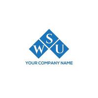wsu creative iniziali lettera logo concept. wsu lettera design.wsu lettera logo design su sfondo bianco. wsu creative iniziali lettera logo concept. disegno della lettera wsu. vettore