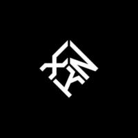 xkn lettera logo design su sfondo nero. xkn creative iniziali lettera logo concept. disegno della lettera xkn. vettore