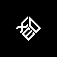 xeo lettera logo design su sfondo nero. xeo creative iniziali lettera logo concept. disegno della lettera xeo. vettore