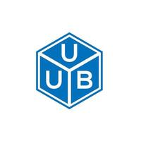 uub lettera logo design su sfondo nero. uub creative iniziali lettera logo concept. ub disegno della lettera. vettore