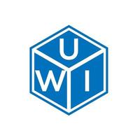 uwi lettera logo design su sfondo nero. uwi creative iniziali lettera logo concept. design della lettera uwi. vettore