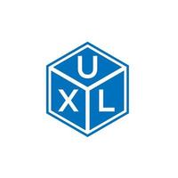 design del logo della lettera uxl su sfondo nero. uxl creative iniziali lettera logo concept. disegno della lettera uxl. vettore