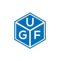 design del logo della lettera ugf su sfondo nero. ugf creative iniziali lettera logo concept. disegno della lettera ugf. vettore