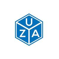 uza lettera logo design su sfondo nero. uza creative iniziali lettera logo concept. disegno della lettera uza. vettore