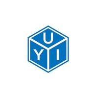 design del logo della lettera uyi su sfondo nero. uyi creative iniziali lettera logo concept. design della lettera uyi. vettore