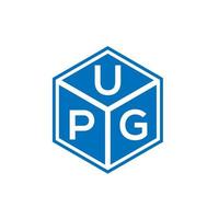 design del logo della lettera upg su sfondo nero. upg creative iniziali lettera logo concept. design della lettera upg. vettore