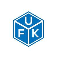 design del logo della lettera ufk su sfondo nero. ufk creative iniziali lettera logo concept. design della lettera ufk. vettore