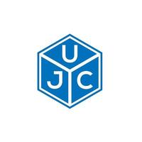 ujc lettera logo design su sfondo nero. ujc creative iniziali lettera logo concept. disegno della lettera UJC. vettore