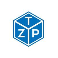 tzp lettera logo design su sfondo nero. tzp creative iniziali lettera logo concept. disegno della lettera tzp. vettore