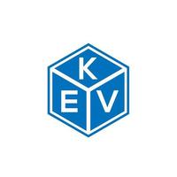 kev lettera logo design su sfondo nero. kev creative iniziali lettera logo concept. disegno della lettera kev. vettore