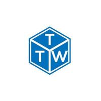 ttw lettera logo design su sfondo nero. ttw creative iniziali lettera logo concept. tt lettera design. vettore