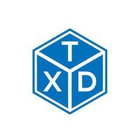 txd lettera logo design su sfondo nero. txd creative iniziali lettera logo concept. disegno della lettera txd. vettore