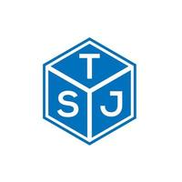 tsj lettera logo design su sfondo nero. tsj creative iniziali lettera logo concept. disegno della lettera tsj. vettore