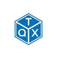 tqx lettera logo design su sfondo nero. tqx creative iniziali lettera logo concept. disegno della lettera tqx. vettore
