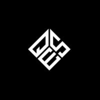 qes lettera logo design su sfondo nero. qes creative iniziali lettera logo concept. qes disegno della lettera. vettore