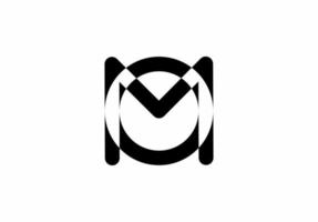 logo del monogramma mo om mo isolato su sfondo bianco vettore