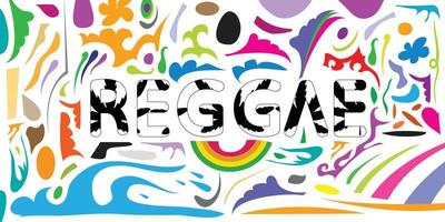 reggae giamaica graffiti street art stile sfondo vettore