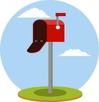 cassetta postale aperta. posta e messaggio. vettore