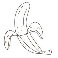 banana in doodle scoperta vettore
