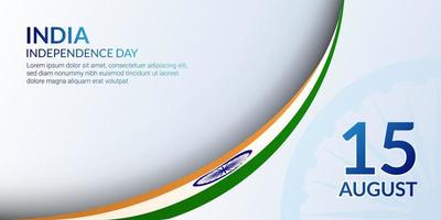 sfondo del giorno dell'indipendenza dell'india con spazio di copia per la presentazione e il design di banner vettore