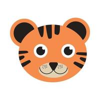 simpatico personaggio dei cartoni animati dell'illustrazione di vettore dell'animale della tigre