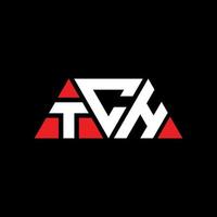 tch triangolo lettera logo design con forma triangolare. tch triangolo logo design monogramma. modello di logo vettoriale triangolo tch con colore rosso. logo triangolare tch logo semplice, elegante e lussuoso. tch