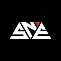 sne triangolo logo design lettera con forma triangolare. sne triangolo logo design monogramma. modello di logo vettoriale triangolo sne con colore rosso. sne logo triangolare logo semplice, elegante e lussuoso. sn