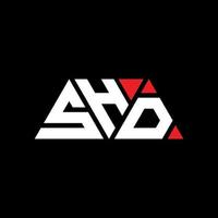 shd triangolo lettera logo design con forma triangolare. shd triangolo logo design monogramma. modello di logo vettoriale triangolo shd con colore rosso. shd logo triangolare logo semplice, elegante e lussuoso. shd