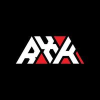 design del logo della lettera del triangolo rxk con forma triangolare. monogramma di design del logo del triangolo rxk. modello di logo vettoriale triangolo rxk con colore rosso. logo triangolare rxk logo semplice, elegante e lussuoso. rxk