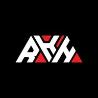 design del logo della lettera del triangolo rkh con forma triangolare. monogramma di design del logo del triangolo rkh. modello di logo vettoriale triangolo rkh con colore rosso. logo triangolare rkh logo semplice, elegante e lussuoso. rk
