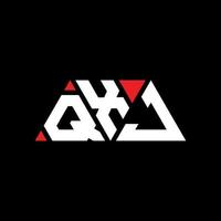 design del logo della lettera triangolare qxj con forma triangolare. monogramma di design del logo del triangolo qxj. modello di logo vettoriale triangolo qxj con colore rosso. logo triangolare qxj logo semplice, elegante e lussuoso. qxj