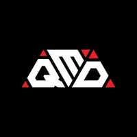 design del logo della lettera triangolare qmd con forma triangolare. monogramma di design del logo del triangolo qmd. modello di logo vettoriale triangolo qmd con colore rosso. logo triangolare qmd logo semplice, elegante e lussuoso. qmd