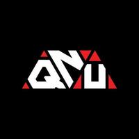 design del logo della lettera del triangolo qnu con forma triangolare. qnu triangolo logo design monogramma. modello di logo vettoriale triangolo qnu con colore rosso. logo triangolare qnu logo semplice, elegante e lussuoso. qnu