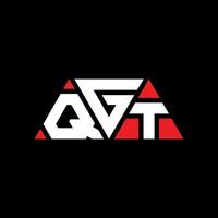 design del logo della lettera triangolare qgt con forma triangolare. qgt triangolo logo design monogramma. modello di logo vettoriale triangolo qgt con colore rosso. logo triangolare qgt logo semplice, elegante e lussuoso. qgt