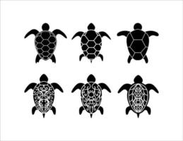 zentangle della collezione di tartarughe vettore