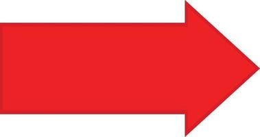 icona della direzione della freccia rossa. segno di freccia rossa. simbolo della freccia rossa. segno di freccia. vettore