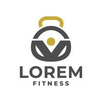 logo della palestra con la lettera v. per il logo del centro fitness o qualsiasi attività commerciale relativa a palestra, fitness e sport. vettore