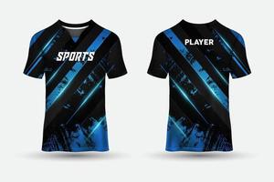 fantastica e geometrica t-shirt sportiva jersey astratta adatta per corse, calcio ed e-sport vettore