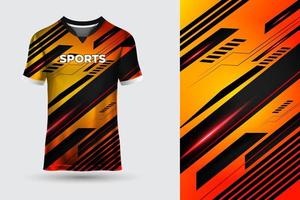 maglia sportiva futuristica t-shirt arancione adatta per corse, calcio, giochi, e sport vettore