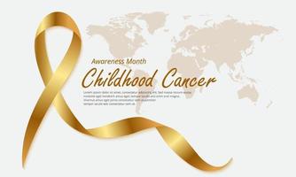 vettore di banner di progettazione del mese di consapevolezza del cancro infantile. progettazione della giornata internazionale contro il cancro infantile