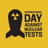 giornata internazionale contro il vettore di progettazione di test nucleari.