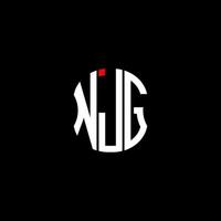 njg lettera logo design creativo astratto. njg design unico vettore