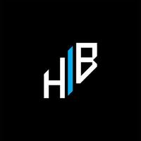 design creativo del logo della lettera hb con grafica vettoriale
