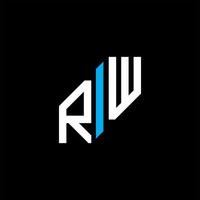 rw lettera logo design creativo con grafica vettoriale