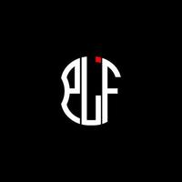 plf lettera logo design creativo astratto. plf design unico vettore