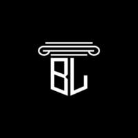 bl lettera logo design creativo con grafica vettoriale